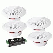 Kit de 4 Haut-parleurs de plafond étanches 160W BLUETOOTH - E-AUDIO B403BL+Clé USB 32G - 3666638043214