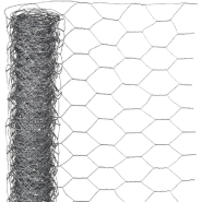 Nature grillage métallique hexagonal 0,5x2,5 m 25 mm acier galvanisé 419767
