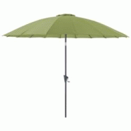 Parasol terrasse en fibre de verre Pagode 300 cm Olive Proloisirs - vert 3700103079817 Parasol terrasse en fibre de verre Pagode 300 cm Olive Proloisirs - vert 3700103079817