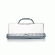 Porte gateaux rectangle 36x16x13,30 cm -  Transparent Rectangle Plastique Ibili 36x16 cm - transparent 8411922479140