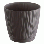 Prosperplast - Pot SANDY P 2,3 L - 16,8x16,8x15,7 cm, coloris Anthracite - gris plastique polypropylène ZA3937