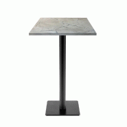 RestooTab - Mange-debout Milan T 50x50cm décor marbre venato - blanc fonte TB-MITFF-5050M-MB.VENA