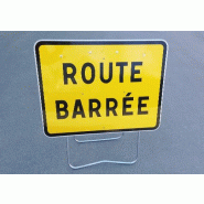 Route barrée KC1-21P - Classe 1 visible à 80 m - Acier Galvanisé
