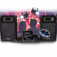Sonorisation complet disco 480w ibiza sound dj300 ampli - table de mixage - enceintes - micro, pack lumières ovni strobes led - 3666638041791