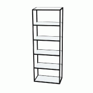 Structure autoportante 6 tablettes L64,2xP39,2xH177cm - noir mat - Collection CUBIK