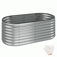 TecTake GmbH tectake Carré potager FLORMMA 160 x 80 x 60 cm argent - 405628 - argenté acier 405628 TecTake GmbH tectake Carré potager FLORMMA 160 x 80 x 60 cm argent - 405628 - argenté acier 405628