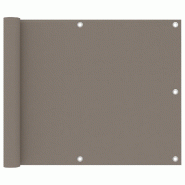 VidaXL Écran de balcon Taupe 75x400 cm Tissu Oxford Modèle Lumière Extérieure - beige 134985