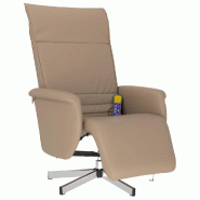 VidaXL Fauteuil inclinable de massage repose-pieds cappuccino Modèle Iseria - 356652