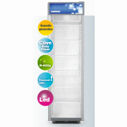 Vitrine réfrigérée froid positif ventilé - 449 litres - Armoire LIEBHERR inox avec porte réversible et éclairage LED Vitrine réfrigérée froid positif ventilé - 449 litres - Armoire LIEBHERR inox avec porte réversible et éclairage LED