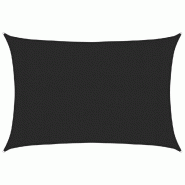Voile d'ombrage 160 g/m² Noir 3x4 m PEHD Modèle Balcon Boréal - 311732