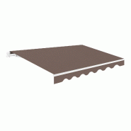 WASABI Store banne motorisé 2,5x2m Taupe – Télécommande – Toile Protection Solaire - marron polyester BTK252013-E