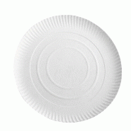 Assiette carton blanc à relief Ø28cm - par 50