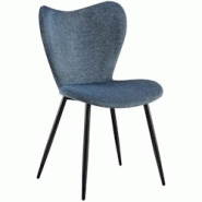 CLP Chaise de salle à manger Maika Bleu/Tissu - bleu textile 326358 CLP Chaise de salle à manger Maika Bleu/Tissu - bleu textile 326358