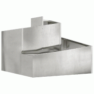 Helloshop26 - Cache-pot de jardin moderne 60 x 60 x 50 cm extérieur pratique design industriel en acier galvanisé argent 02_0052216 - métal 3000237