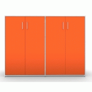 MODUL SPACE / ARMOIRE MOYENNE DOUBLE L158 X H119 CM ORANGE MODUL SPACE / ARMOIRE MOYENNE DOUBLE L158 X H119 CM ORANGE