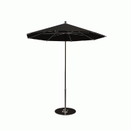 Parasol pour terrasse Pro Moorea rond Ø200 cm - armature + toile + housse - noir
