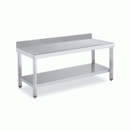 Table Inox de Travail DISTFORM Premium avec Dosseret et étagère - Profondeur 500 mm longueur 2000 mm - QM150200 Table Inox de Travail DISTFORM Premium avec Dosseret et étagère - Profondeur 500 mm longueur 2000 mm - QM150200