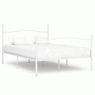 VidaXL Cadre de lit sans matelas avec sommier à lattes métal 140x200cm Modèle Belvelion - 284450