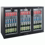 Arrière bar réfrigérée noir 3 portes l1350 7527.0015 COMBISTEEL