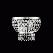 Bonetti Illumina Mozart Applique En Fer Et Laiton Chromé Avec Strass 2 Lumières .27 P.14 Bl189-Ap2-Cr - gris 8050713214821