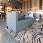 Canapé et fauteuil Push - Mobel Linea - 2 places, Gris_1