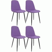 CLP Chaise de salle à manger Maryam Violet/Tissu - violet textile 327444 CLP Chaise de salle à manger Maryam Violet/Tissu - violet textile 327444