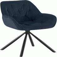 CLP Chaise de salle a manger Rimio Cord Cordon HBT: 82x56x62 cm Bleu foncé - bleu textile 327853
