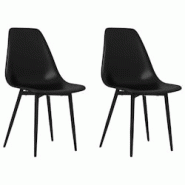 Décoshop26 - Set de 2 chaises de salle à manger dsign classique en pp noir DEC025550 - noir 3000255309047 Décoshop26 - Set de 2 chaises de salle à manger dsign classique en pp noir DEC025550 - noir 3000255309047