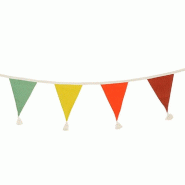 Guirlande de fanions jaune-orange-vert L600xH20cm