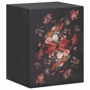 Helloshop26 - Armoire suspendue murale avec motif floral 38 x 33,5 x 48 cm design moderne gain de place en bois de manguier massif 02_0057862 - Bois m