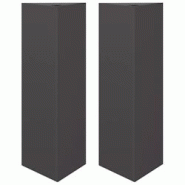 Helloshop26 - Jardinière bac lit surélevé plantes fleurs jardin terrasses lot de 2 triangulaire 30 x 26 x 75 cm acier noir 02_0039094 - 3000218040826