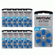 PACK DE 10 BLISTERS DE 6 PILES 675A RAYOVAC