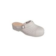 Paire de sabots cuir Gildas avec embout métallique - SBGDCRBC-SN05_0