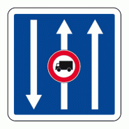 Panneau C24a (ex1) - Indication particulière de circulation