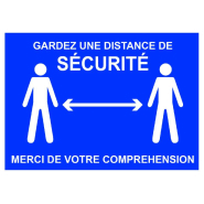 Panneaux adhésif A4 distanciation sociales et gestes barrières - ADPNG-NV07/ODST_0