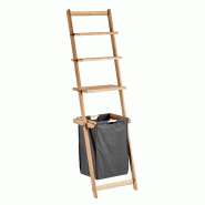 San Ignacio KIPIT - Étagère avec bac à linge en bois 151 x 41 x 36cm couleur grise - gris SANR345