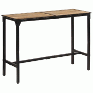Table de bar 150x55x107 cm bois de manguier massif brut Modèle Flex Panorama Ombre - 358937