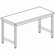 Table de travail inox sans étagère sans dosseret - 2000x600 mm - PSTLT60200