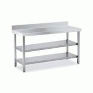 Table Inox de Travail DISTFORM Premium avec Dosseret et 2 étagères - Profondeur 500 mm longueur 2000 mm - QM250200 Table Inox de Travail DISTFORM Premium avec Dosseret et 2 étagères - Profondeur 500 mm longueur 2000 mm - QM250200