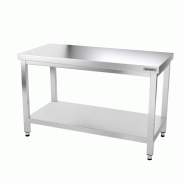 Tables Inox centrales Premium avec Etagère - P 600 mm | Ggm - 1200_0