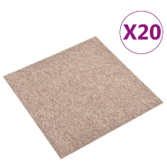 Vidaxl dalles de tapis de sol 20 pcs 5 m² 50x50 cm beige 147318