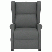 VidaXL Fauteuil inclinable électrique à oreilles gris foncé tissu Modèle Mermelis - 3098320