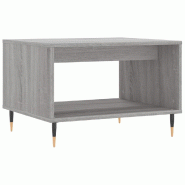 VidaXL Table basse sonoma gris 60x50x40 cm bois d'ingénierie Modèle Aero Premium - 829250