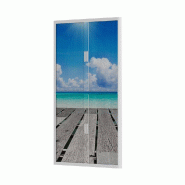 Armoire à rideaux avec décor mer - EasyOffice. - Haute, Ponton