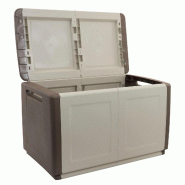ArtPlast - Coffre de rangement en polypropylène 230 L ivoire et marron 96 x 53 x 57 cm - Collection CUBE - marron plastique polypropylène ZA1476