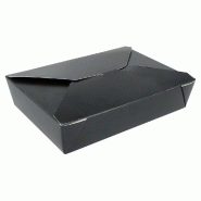 Boîte alimentaire noire Black Edition kraft à fermeture 1470ml - par 50