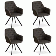Décoshop26 - Lot de 4 chaises de salle à manger salon avec revêtement confortable couleur anthracite CDS06206 - 3000429169606 Décoshop26 - Lot de 4 chaises de salle à manger salon avec revêtement confortable couleur anthracite CDS06206 - 3000429169606