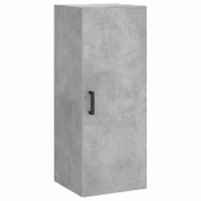 Helloshop26 - Armoire murale design pratique rangement 34,5 x 34 x 90 cm en bois d'ingénierie gris béton 02_0048662 - gris Bois massif 3000235403918