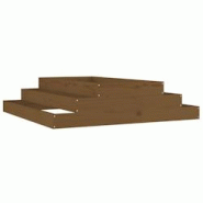 Helloshop26 - Jardinière bac lit surélevé plantes fleurs terrasse jardin 110 x 110 x 27 cm bois massif de pin marron 02_0037312 - 3000217822003 Helloshop26 - Jardinière bac lit surélevé plantes fleurs terrasse jardin 110 x 110 x 27 cm bois massif de pin marron 02_0037312 - 3000217822003