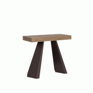 Itamoby Console Extensible 90X40/300 Cm Chêne Diamant Premium Structure Ours Nature - marron VE090CODIM580-QN-FO-OR
